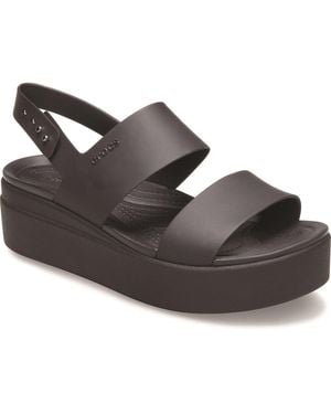 Crocs™ Brooklyn Low Wedge Thermoplastic Sandals - Brown