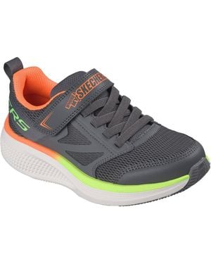 Skechers Go Run Elevate 2.0 Where's My Charcoal/ & Lime Trainers - Blue
