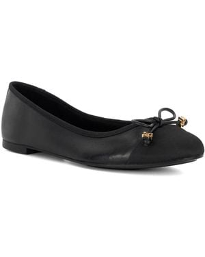 Dune Hallo Wide Fit Farbe Flache Schuhe - Schwarz