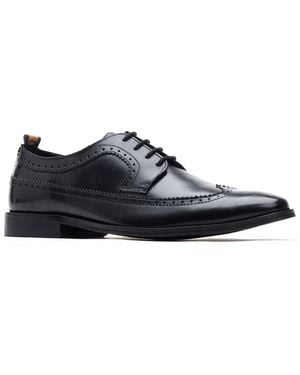 Base London Havisham Leather Brogues Shoes - Black