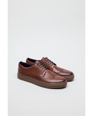 Ben Sherman Preston Leder Braune Schnürschuhe - EUR 42