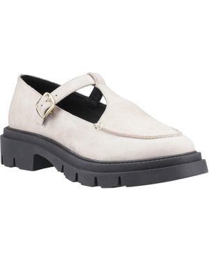 Hush Puppies Nella t-Bar Wildlederschuhe - Weiß