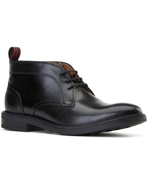 Base London Lincoln Leather Ankle Boots - Black