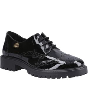 Hush Puppies Athena Patent Leather Girls's Brogues - Black