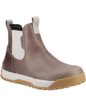 XtraTuf Ankle Deck Boot Leather Leather Stone Wellington Boots - Brown