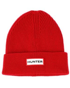 HUNTER Jura Beanie Hat/Scarf Boxset Acrilico - Rosso