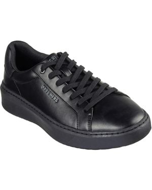 Skechers Court Break Suit Trainer 183175-Blk Lace Up Shoes - Black