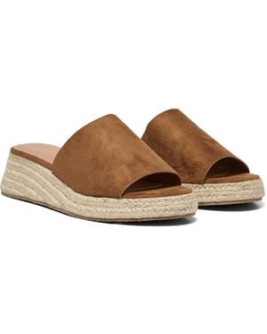 ONLY Minerva-3 Synthetic Cognac Mules - Brown