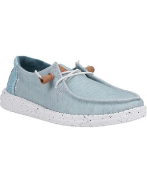 HEYDUDE Wendy Heathered Slub Tropical Mocassini Da Donna - Blu