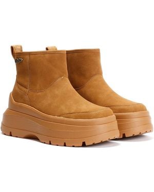 Buffalo Olympia Pull On Lo Warm Cognac Boots - Brown
