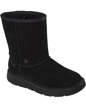 Skechers Keepsakes Cosy Mid Leather Winter Mid Calf Boots - Black