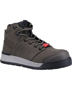 Hard Yakka 3056 Lace Zip Leather Cedar Safety Boots - Black