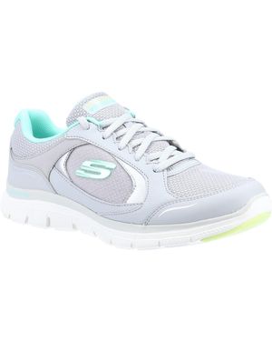 Skechers Flex Appeal 4.0 True Clarity 149299-Gymn/Multicoloured Lace Up Shoes - White