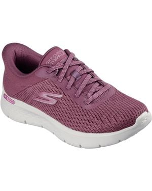 Skechers Go Walk Flex Textile Burgundy Trainers - Purple