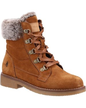 Hush Puppies Florence Leather Boots - Brown
