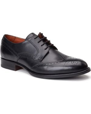 Base London Bell Leather Brogues Shoes - Black