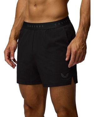 Castore 5" Branded Elastic Activewear Shorts - Black