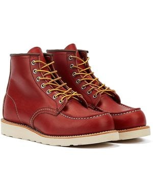 Red Wing Wing Shoes Heritage Work 6 Inch Moc Toe Oro Russet Men's Boots - Red
