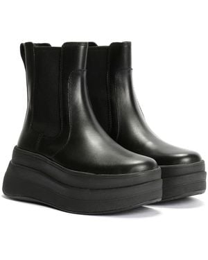 Fitflop F-Mode Leder Stiefel - Schwarz