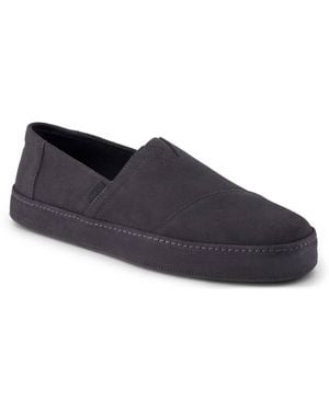 TOMS Alpargata Premium Leather Forged Iron Espadrilles - Blue