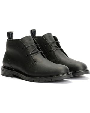 TOWER London Tower London Armour Chukka Lace Up Leather Boots - Black