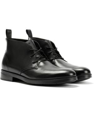 Cole Haan Newmark Grand Flexcraft Leather Chukka Boots - Black
