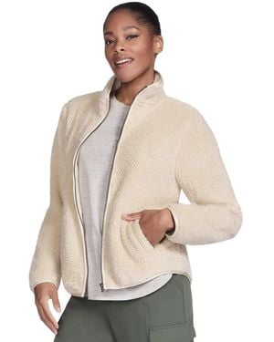 Skechers Skech-Sherpa Jacket Fleece Jackets - Natural