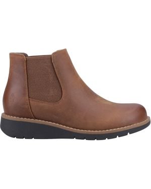 Hush Puppies Leonie Chelsea Stiefel Aus Leder - Braun