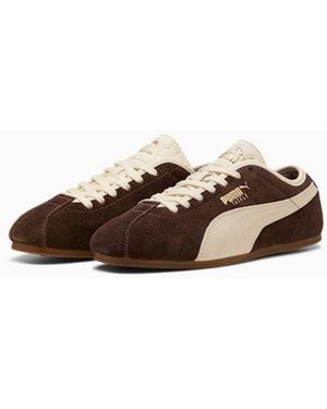 PUMA Tackle Suede Chocolate/Alpine Snow Trainers - Brown