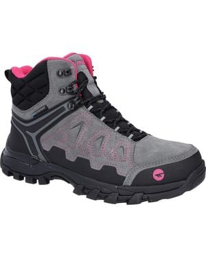 Hi-Tec V-Lite Explorer Wp Cow Suede Leather /Fuchsia Hiking Boots - Black