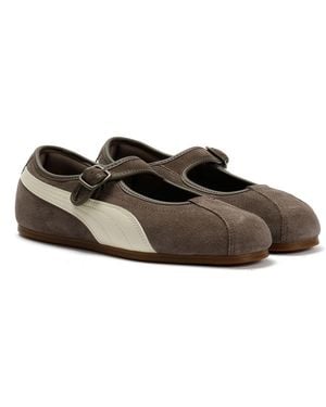 PUMA Tacklette Suede Matte Bronze/Alpine Snow Shoes - Brown