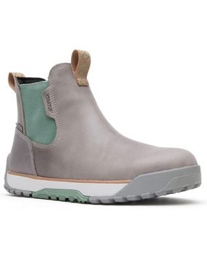 XtraTuf Ankle Deck Leather Leather /Iceberg Wellington Boots - Grey