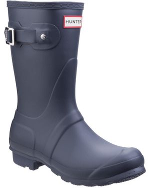 HUNTER Matt Original Short Wellington Boots - Blue