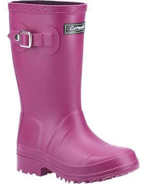 Cotswold Buckingham Pvc Berry Wellington Boots - Purple