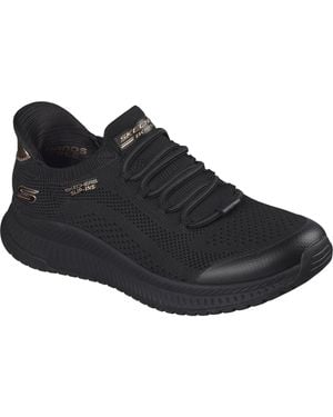 Skechers Bobs Sport Squad 4 Dire Step Polyester Trainers - Black