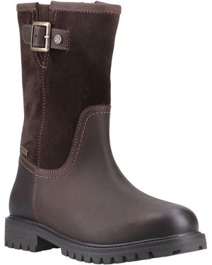 HUNTER Canna Ankle Boot Leather Boots - Brown