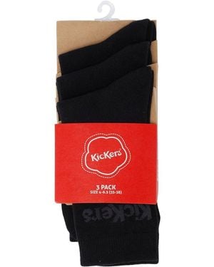 Kickers 3 Pack Socks - Red