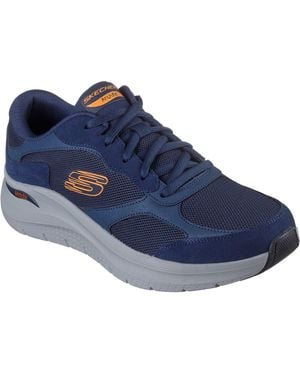 Skechers Arch Fit 2.0 the Keep Leder--Sneaker - Blau