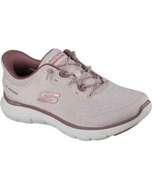 Skechers Flex Appeal 5.0 Easy Breezy Textile Light Mauve Standard Trainers - Grey