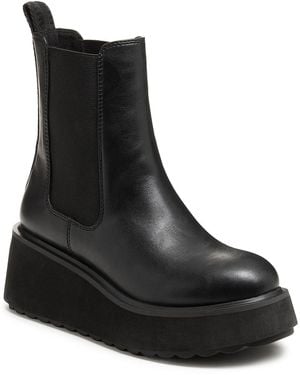 Rocket Dog Heyday Synthetic Flat Chelsea Boots - Black