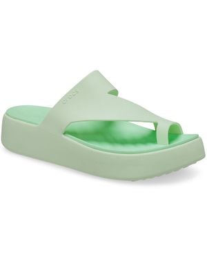 Crocs™ Getaway Platform Synthetic Jade Tint Sandals - Green