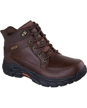 Skechers Respected 2.0 Orson Leather Ankle Boots - Brown