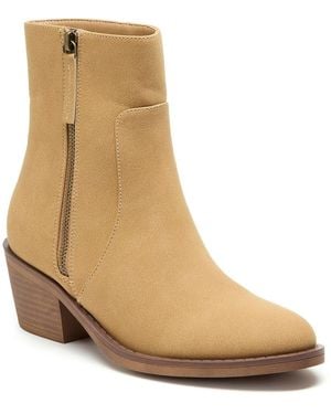 Rocket Dog Yonder Polyurethane Camel Heeled Ankle Boots - Natural