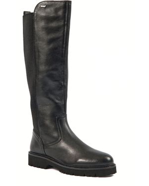 Pod Hannah Leder/Textil-stiefel - Schwarz