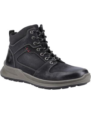 Hush Puppies Arnie Leather Boots - Black