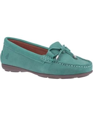 Hush Puppies Maggie Leather Sky Loafers - Blue