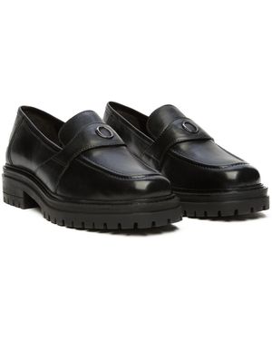 Osprey The Greenwich Leather Loafers - Black