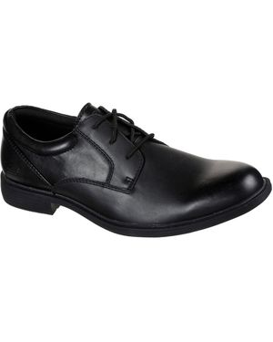 Skechers Dreston Rasmiss Leather Standard Lace-Up Shoes - Black