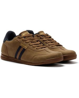 Lambretta Tackle Taupe/ Trainers - Brown