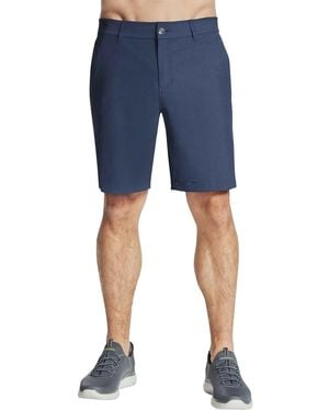Skechers Premium Everywhere 9 Inch Polyester Knee-Length Shorts - Blue
